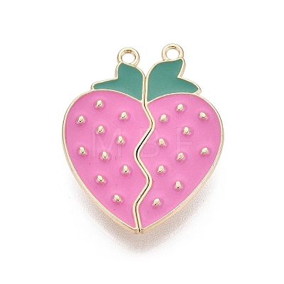 Alloy with Enamel Split Pendants PALLOY-Q466-05G-01-1