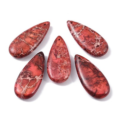 Dyed Synthetic Imperial Jasper Pendants G-P529-07I-1