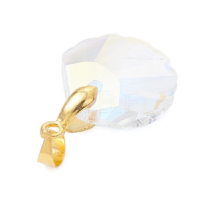 Brass Glass Pendants PALLOY-JF05023-1