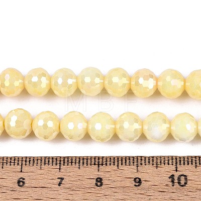 Anti-Tarnish Electroplate Glass Beads Strands LS-GLAA-N056-8mm-05-1