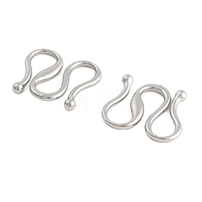 Non-Tarnish 304 Stainless Steel S-Hook Clasps STAS-L082-005P-1