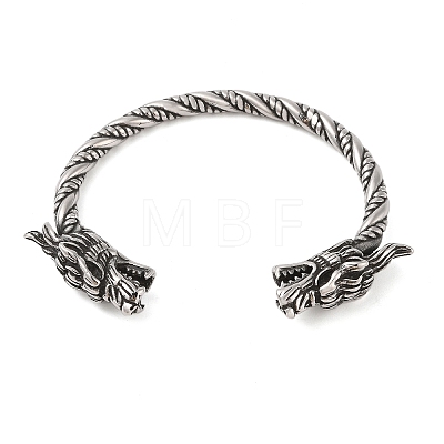 Viking 304 Stainless Steel Open Cuff Bangles for Men BJEW-U001-07D-G-1