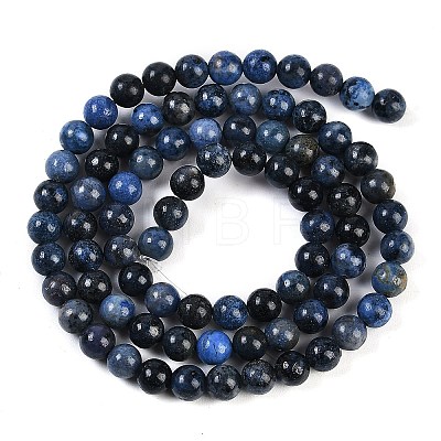 Natural Dumortierite Beads Strands G-G167-A06-4MM-1