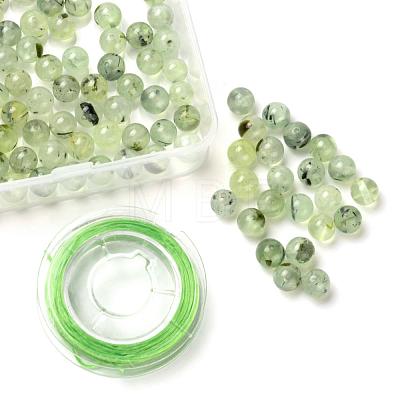 DIY Natural Prehnite Beads Jewelry Set Making DIY-LS0002-71-1