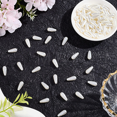 100Pcs ABS Plastic Imitation Pearl Beads OACR-LT0001-06-1