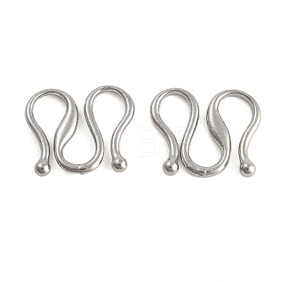 Non-Tarnish 304 Stainless Steel S-Hook Clasps STAS-L082-005P-1