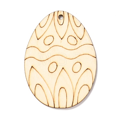 DIY Crafts Easter Egg Shape Cutouts Pendants AJEW-P087-B01-13-1