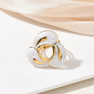 304 Stainless Steel Cuff Open Rings for Women RJEW-F207-02G-01-1