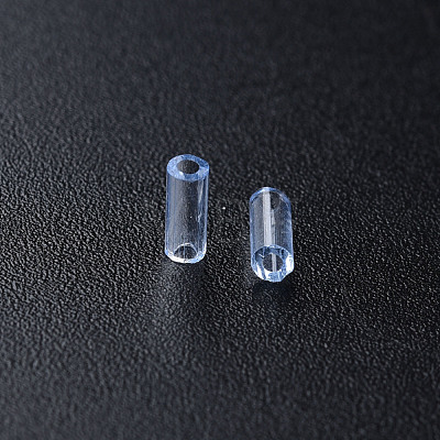 Transparent Glass Bugle Beads SEED-N005-001-C08-1