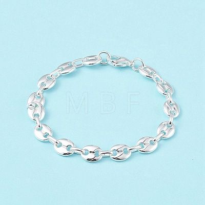 304 Stainless Steel Coffee Bean Chain Bracelet for Men Women BJEW-G669-10S-1