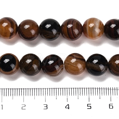 Natural Striped Agate/Banded Agate Beads Strands G-B079-A05-03D-1