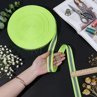 Reflective Polyester Ribbons SRIB-WH0011-476-1