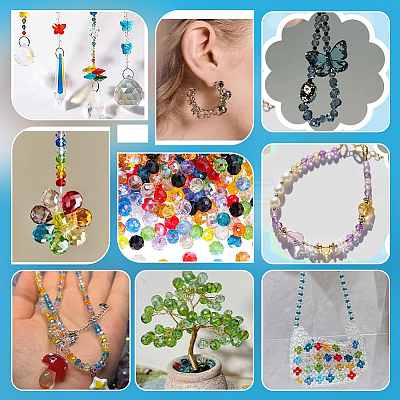 240Pcs 12 Colors Electroplate Transparent Glass Beads GLAA-PH0004-64-1