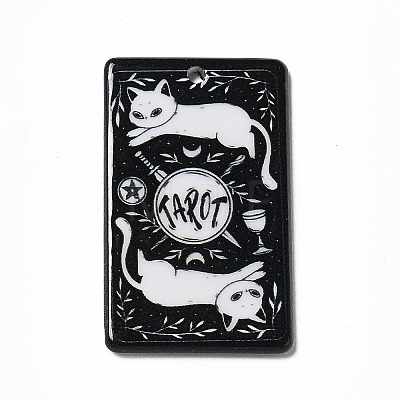 Tarot Theme Printed Acrylic Pendants MACR-G061-04N-1