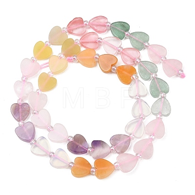 Natural Topaz Jade & Amethyst & Rose Quartz & Red Aventurine Beads Strands G-F811-A04-02-1