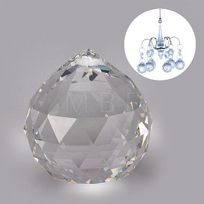 Transparent K9 Glass Pendants GLAA-WH0015-35C-1
