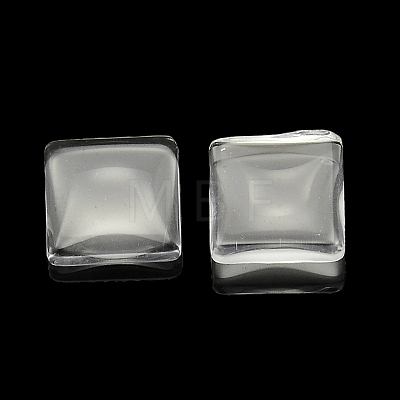 Transparent Glass Square Cabochons GGLA-A001-8mm-1