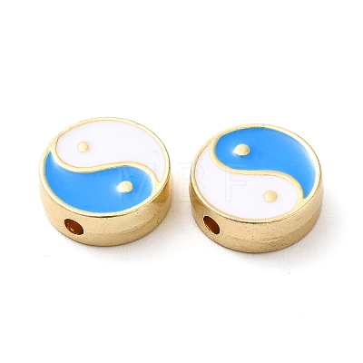 Rack Plating Alloy Enamel Beads ENAM-F146-18G-03-1