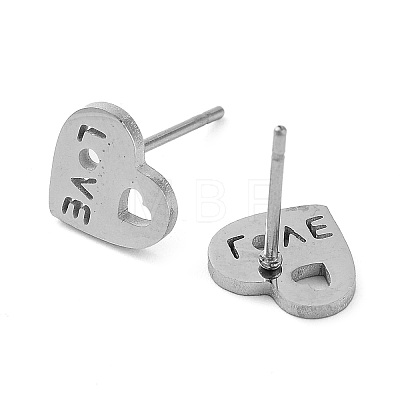 Non-Tarnish 304 Stainless Steel Stud Earrings EJEW-M242-02J-P-1