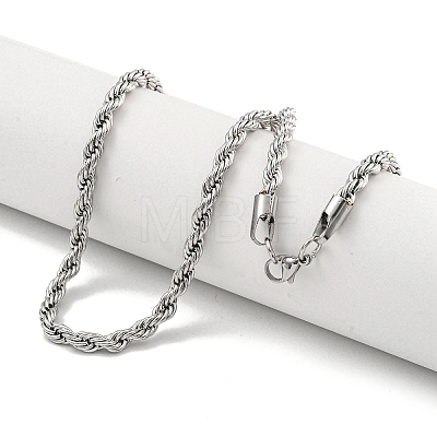 Non-Tarnish 201 Stainless Steel Rope Chain Necklaces for Women and Men NJEW-F322-02P-02-1