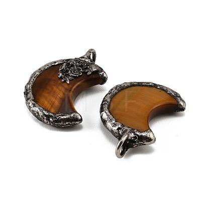 Natural Tiger Eye Pendants G-H359-05AS-03-1