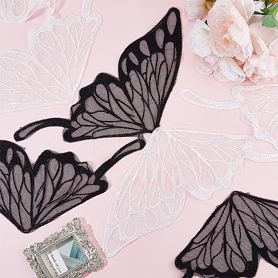 2Pcs 2 Colors Lace Iron on/Sew On Patches PATC-GF0001-54-1