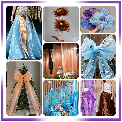 Polyester Gauze Fabric DIY-WH0780-26B-1