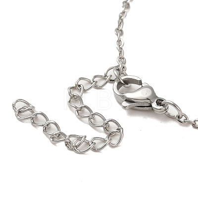Rectangle 304 Stainless Steel Pendant Necklaces & Bracelets & Stud Earrings Sets for Women SJEW-C004-07P-1