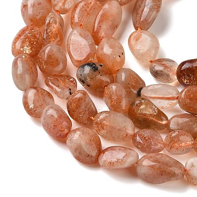 Natural Sunstone Beads Strands G-L608-A04-02-1