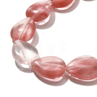 Cherry Quartz Glass Beads Strands G-P561-B09-01-1