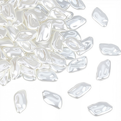 100Pcs ABS Plastic Imitation Pearl Beads OACR-LT0001-08-1