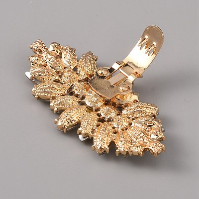 Alloy Crystal Rhinestone Shoe Decoration AJEW-WH0248-224A-G-1