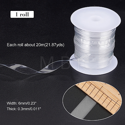  2 Rolls 2 Style Polyurethane Transparent Straps DIY-NB0006-71-1