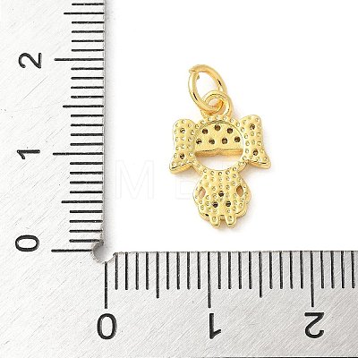 Brass Micro Pave Cubic Zirconia Pendants KK-U053-01G-02-1