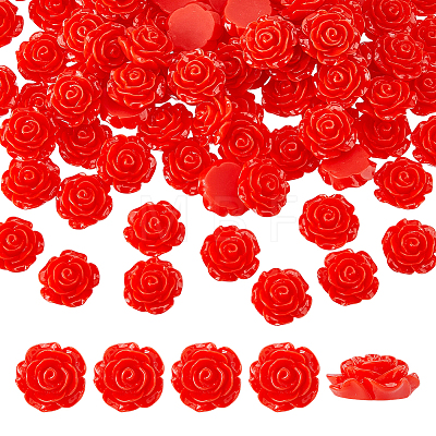 80Pcs Opaque Resin Cabochons RESI-DC0001-61A-1
