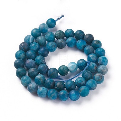 Natural Apatite Beads Strands G-F617-02-6mm-1