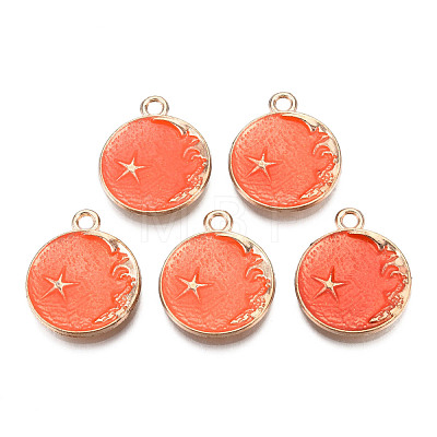 Alloy Enamel Pendants X-ENAM-Q428-08-1