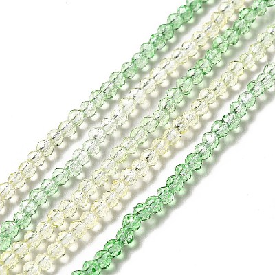 Transparent Gradient Color Glass Beads Strands X1-GLAA-H021-01B-13-1