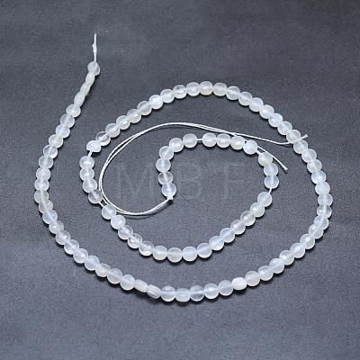 Natural White Moonstone Beads Strands G-E530-07P-1