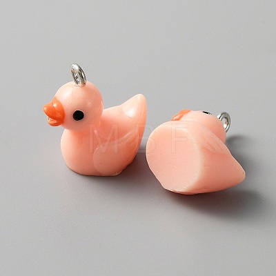 Opaque Resin Pendants RESI-WH0029-12P-05-1
