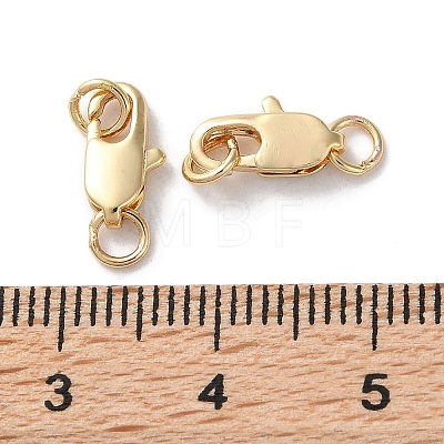 Rack Plating Brass Lobster Claw Clasps KK-F090-24LG-01-1