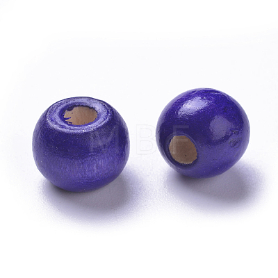 Dyed Natural Wood Beads WOOD-Q006-10mm-12-LF-1