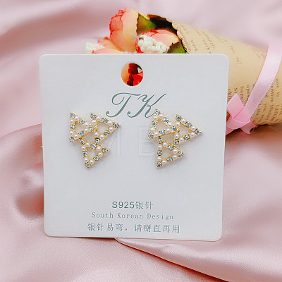 Alloy Rhinestone Stud Earrings FS-WGE0AD6-53-1