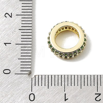 Brass Micro Pave Cubic Zirconia Beads CU-CBA389D-04G-03-1
