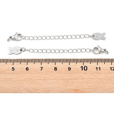 Brass Curb Chain Extender KK-P354-09P-1