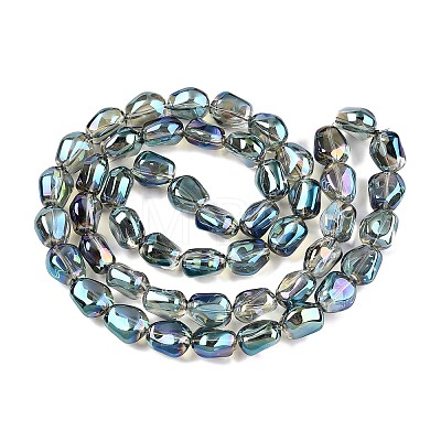 Electroplate Glass Beads Strands EGLA-T021-08G-1