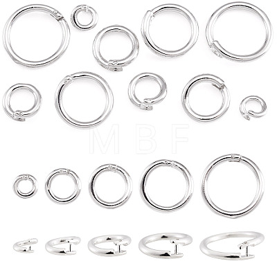 10Pcs 5 Styles Brass Open Jump Rings KK-TA0008-84P-1