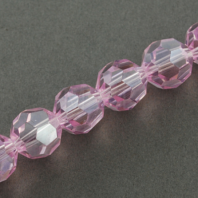 Electroplate Glass Bead Strands X-EGLA-R015-4mm-9-1