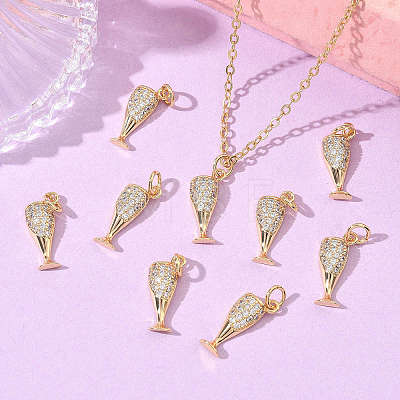 SHEGRACE Brass Clear Cubic Zirconia Pendants XGRQ3K203-525G-1