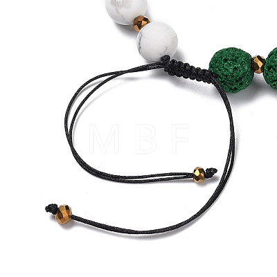 Adjustable Nylon Cord Braided Bead Bracelets BJEW-JB05318-01-1